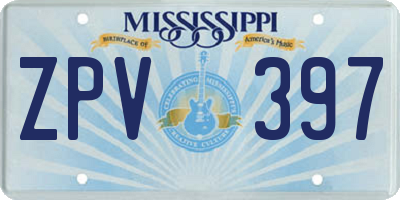 MS license plate ZPV397