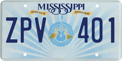 MS license plate ZPV401