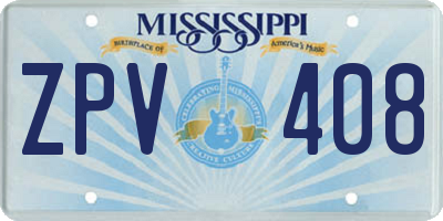 MS license plate ZPV408