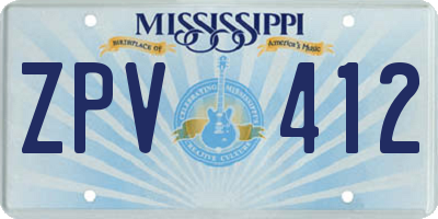 MS license plate ZPV412