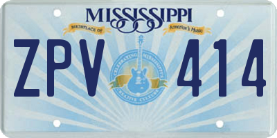 MS license plate ZPV414