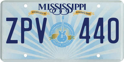 MS license plate ZPV440