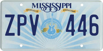 MS license plate ZPV446