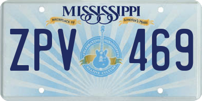 MS license plate ZPV469