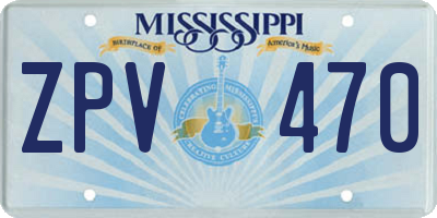 MS license plate ZPV470