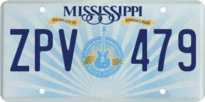 MS license plate ZPV479