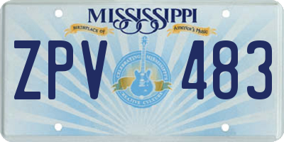 MS license plate ZPV483