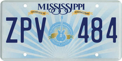 MS license plate ZPV484