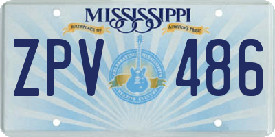 MS license plate ZPV486