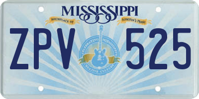 MS license plate ZPV525