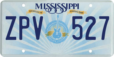 MS license plate ZPV527