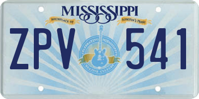 MS license plate ZPV541