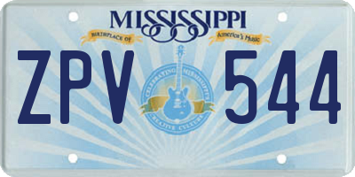MS license plate ZPV544