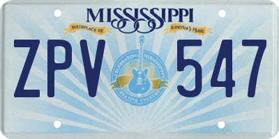 MS license plate ZPV547