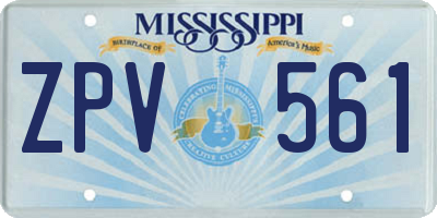 MS license plate ZPV561