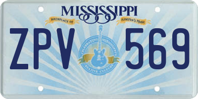MS license plate ZPV569