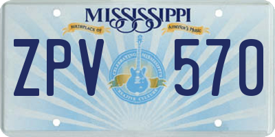 MS license plate ZPV570