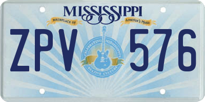 MS license plate ZPV576