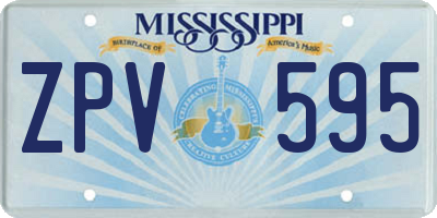 MS license plate ZPV595