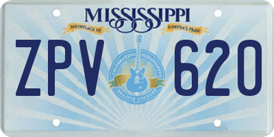 MS license plate ZPV620