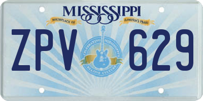 MS license plate ZPV629