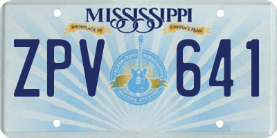 MS license plate ZPV641