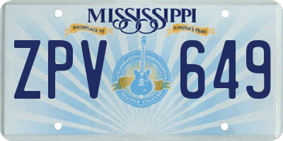 MS license plate ZPV649