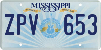 MS license plate ZPV653