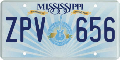 MS license plate ZPV656
