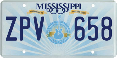 MS license plate ZPV658
