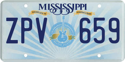 MS license plate ZPV659