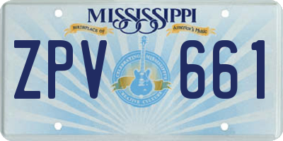 MS license plate ZPV661