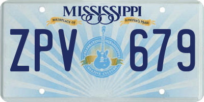 MS license plate ZPV679