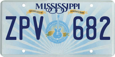 MS license plate ZPV682