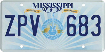 MS license plate ZPV683
