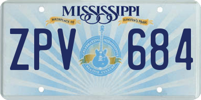 MS license plate ZPV684