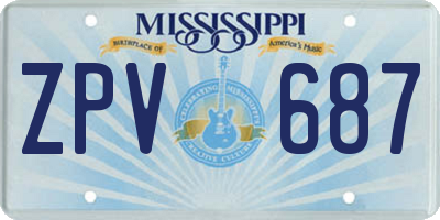 MS license plate ZPV687