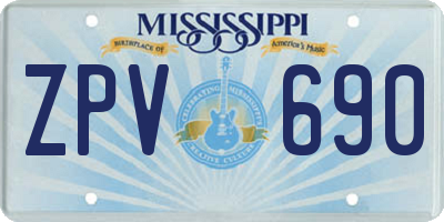 MS license plate ZPV690
