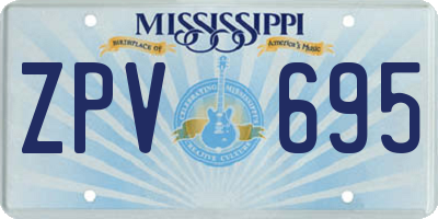 MS license plate ZPV695