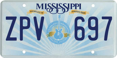 MS license plate ZPV697