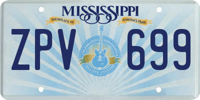 MS license plate ZPV699