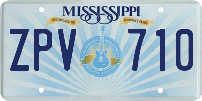 MS license plate ZPV710