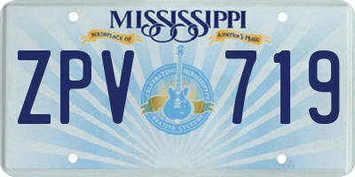 MS license plate ZPV719