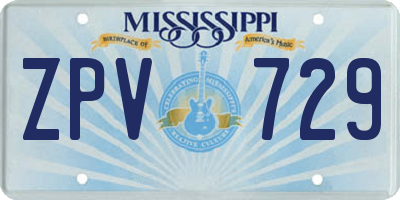MS license plate ZPV729