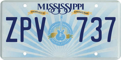 MS license plate ZPV737