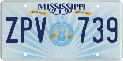 MS license plate ZPV739