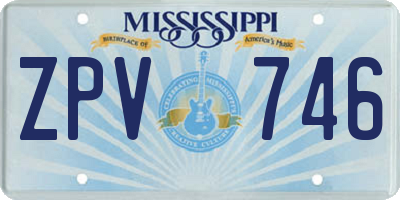 MS license plate ZPV746