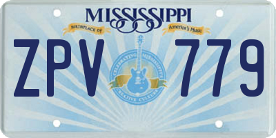 MS license plate ZPV779