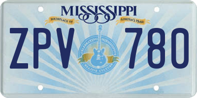 MS license plate ZPV780