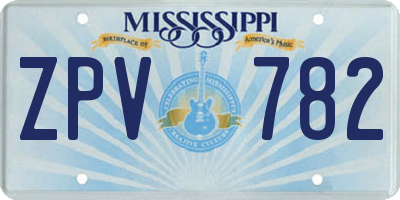 MS license plate ZPV782